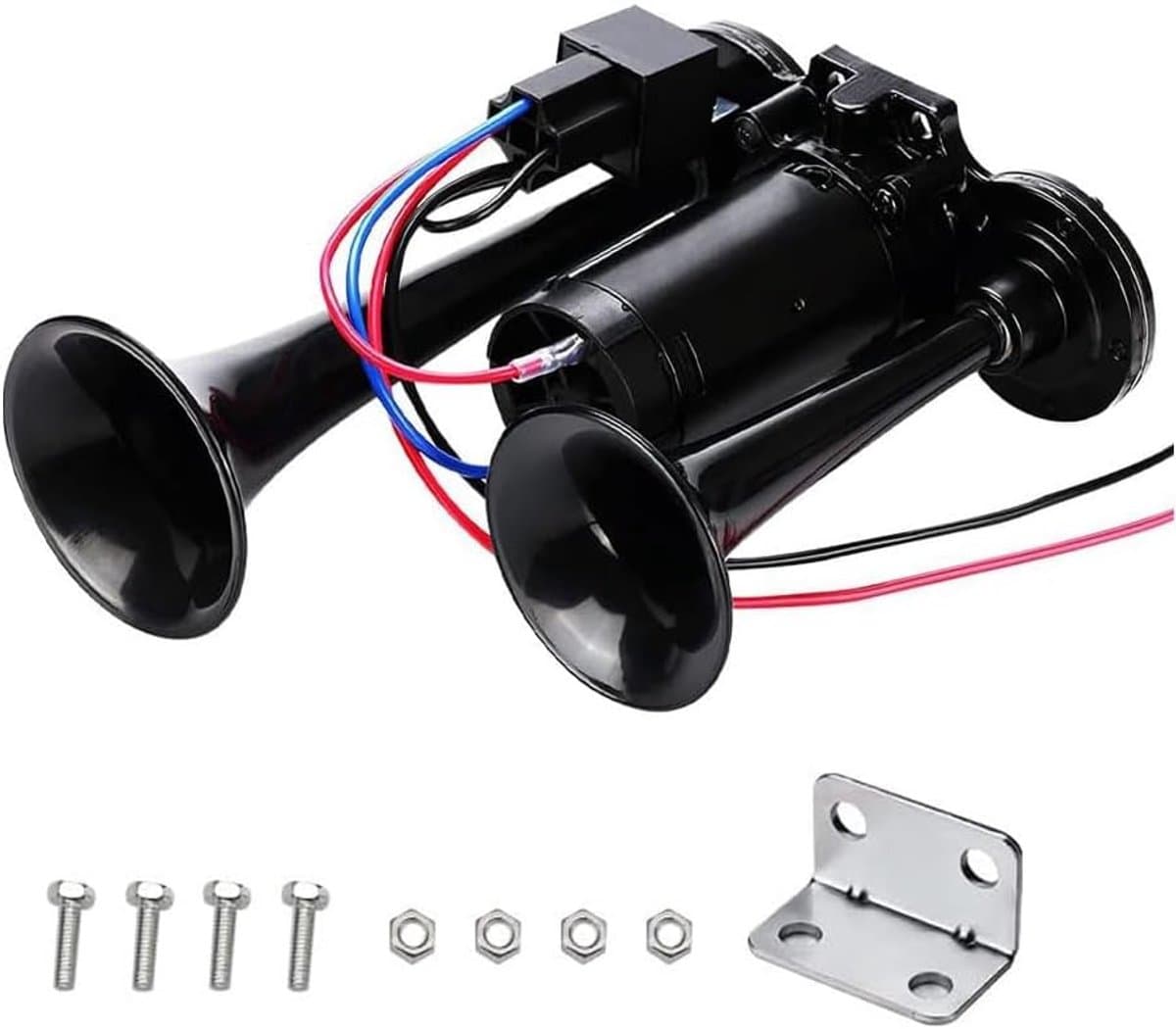 Super Luide Dubbele Luchthoorn 600dB met Compressor voor 12V Auto, Vrachtwagen en Boot — afbeelding 1