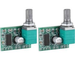 Mini Digitale Audio Versterker Module 2x3W DC 5V Stereo Eindversterker met Volumeregeling (2 Stuks)