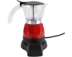 Elektrisch draagbaar espresso-koffiezetapparaat - 3 kopjes - aluminium - drupbestendig