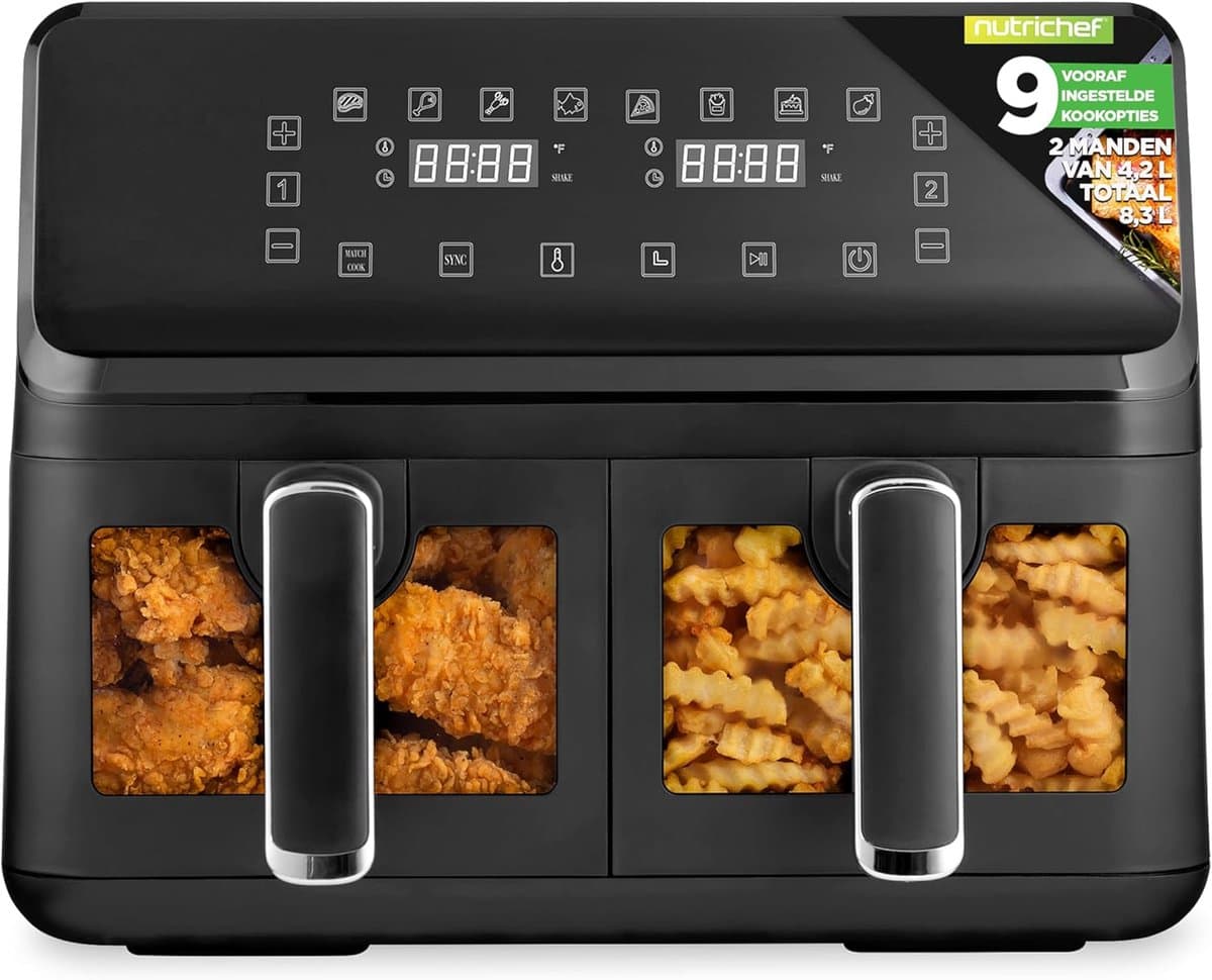 Airfryer XXL - Dubbele Mand Airfryer - keukenhulp — afbeelding 1