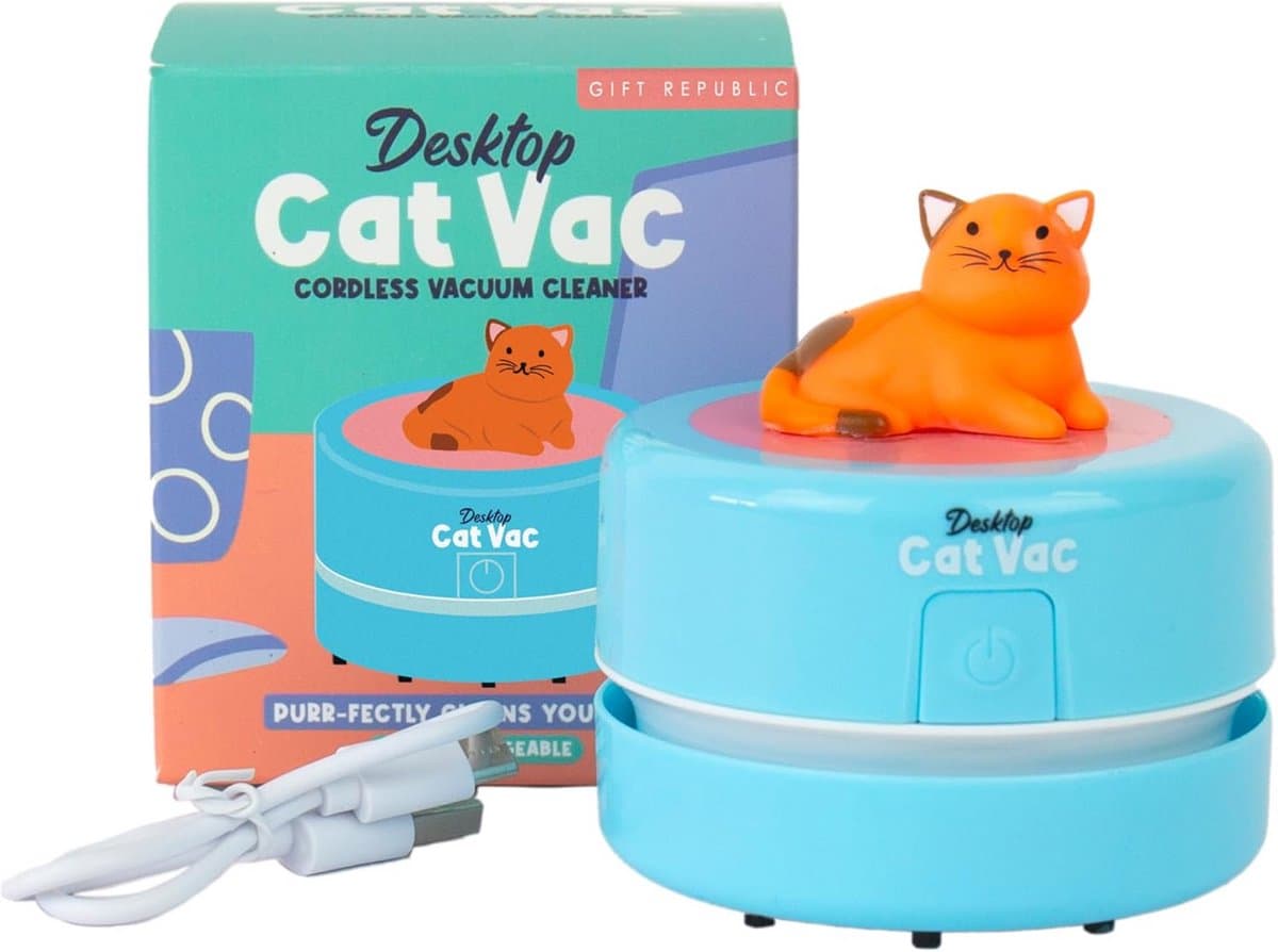 Oplaadbare Mini Stofzuiger voor Bureau met Kattenontwerp — afbeelding 1