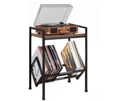 Goldcave Vinyl Opbergsysteem - LP Houder - Metaal Standaard Zwart - Platenhouder - Platenrek - Platenkast - LP Rek - Platenspeler meubel