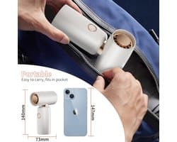Handventilator met stofplumefunctie - Draagbare Mini Ventilator, Oplaadbaar via USB, 4 Snelheden