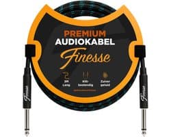 Finesse Gitaarkabel - 300cm - Jack 6.35mm - Audio Kabel - Instrumentkabel - Gitaar Kabel