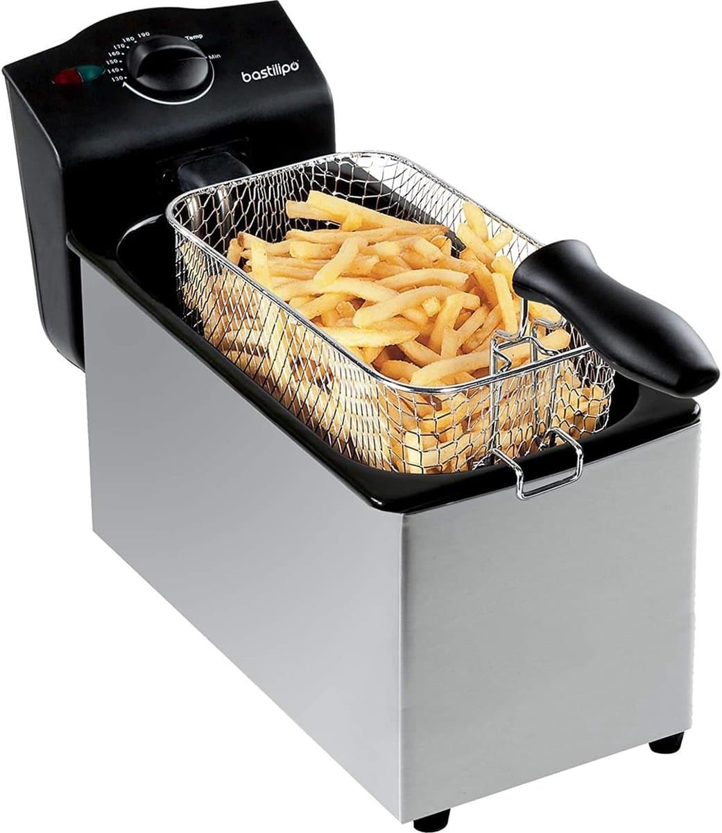 Elektrische Friteuse 3 Liter 2000W Roestvrij Staal Met Temperatuurregeling — afbeelding 1