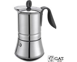 G.A.T. Italia Lady RVS 4 kops - Percolator - 200ml - Inductie - Made in Italy