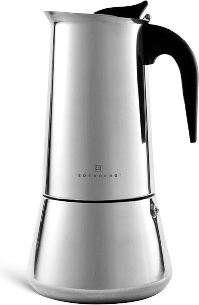 Edënbërg Percolator 4 kops - Espresso Maker - Roestvrijstaal - Zilver — afbeelding 1