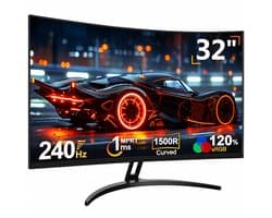 Gaming Monitor 32 Inch Curved – 240Hz – 1ms – Full HD 1080p – Adaptive Sync – 1500R VA-Scherm