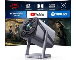 Mini Beamer 600 ANSI Lumen - Full HD 1080P Resolutie - Bluetooth En HDMI Aansluiting - Draagbaar - Voor Thuisbioscoop En Presentaties