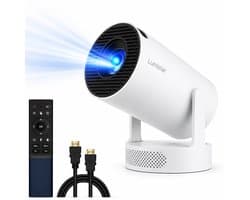 Lumistar® Atmos Mini Beamer - Full HD - Alles-in-één Smart TV Projector - 2026 model - Android 13.0 - WiFi 6 & Bluetooth 5.2 - 4k support - Beamer - Home Cinema - Wit