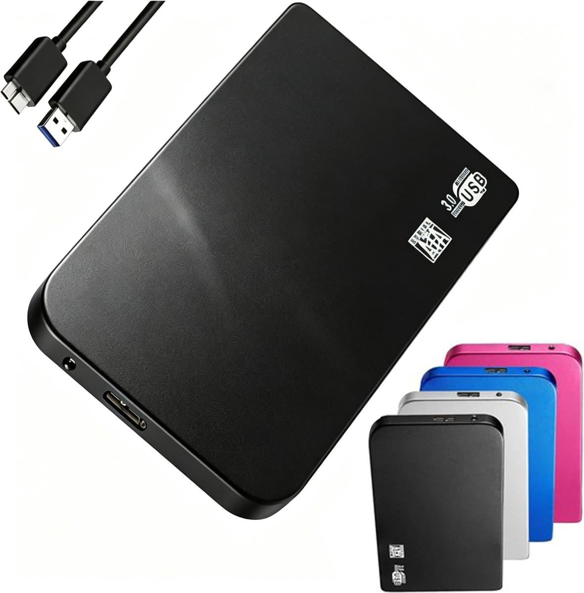 Externe Harde Schijf - Draagbare Opslag - Snelle Data Back-up - Hoge Overdrachtssnelheid - 64 GB Capaciteit - Zwart — afbeelding 1