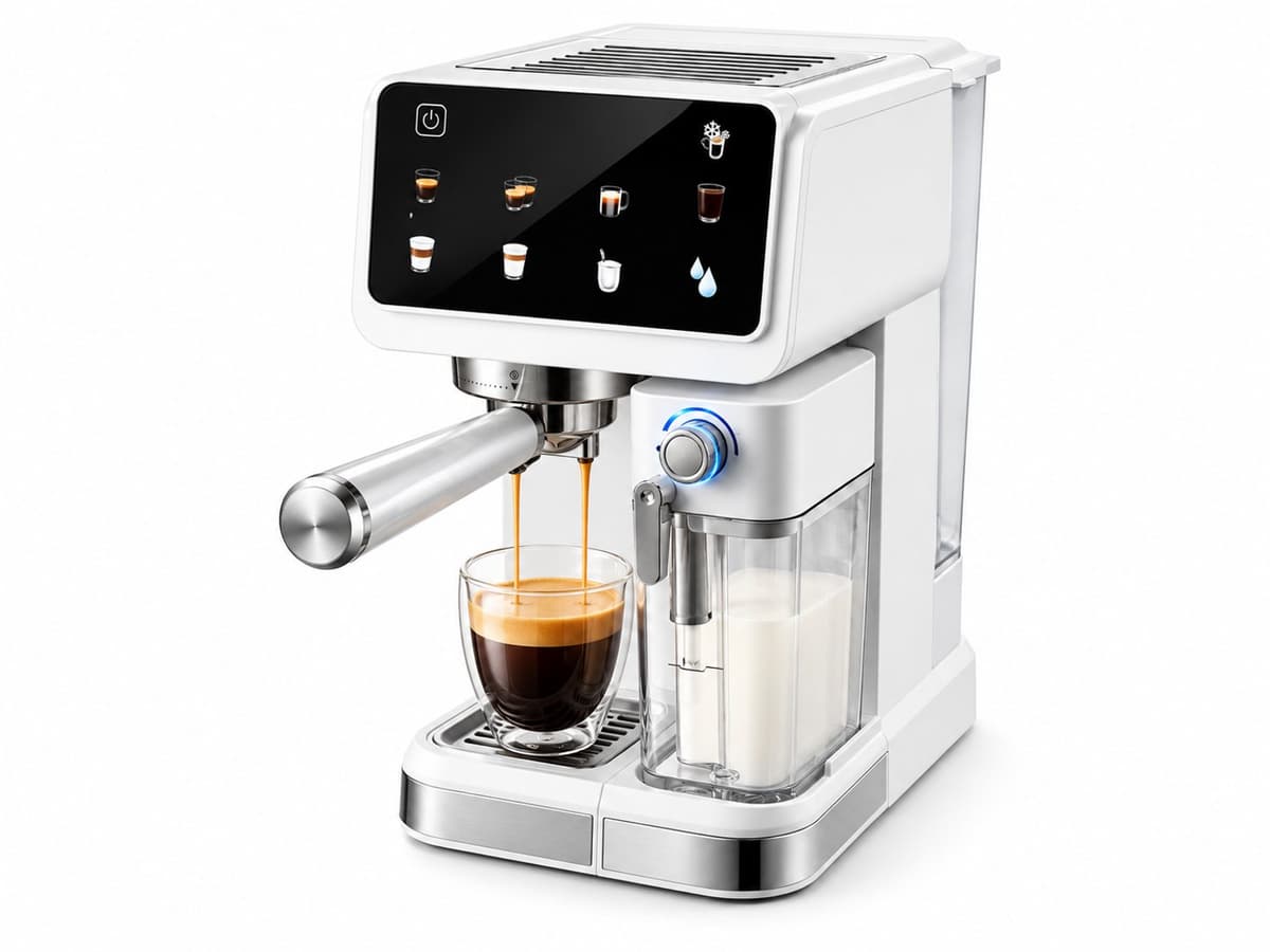 Nyoz espressomachine - Koffiezetapparaat - Koffiemachines - 20 bar - 1350W - 1,5L - Touchscreen - Automatische melkopschuimer — afbeelding 1