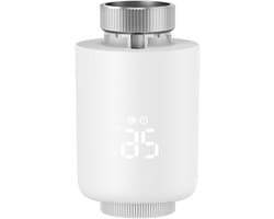 Slimme Thermostaatkraan - Radiatorkraan Verwarmingsregelaar - Energie Besparen - Open Venster Detectie - M30x15 mm - Wit