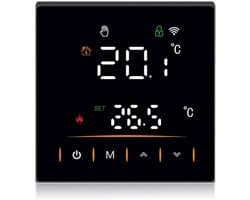 Slimme Thermostaat - WIFI Verwarming - Comfort Regelen - App Bediening - 60mm Gat - Wit