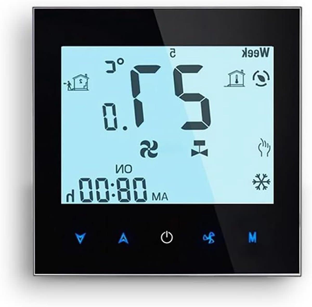 Slimme Thermostaat - Verwarming Regelaar - Energie Besparen - App Bediening - 8.8 cm - Zwart — afbeelding 1