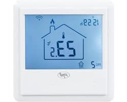 Slimme Thermostaat - Verwarming Regelaar - Vloerverwarming Instellen - App Bediening - 8.6 cm - Wit