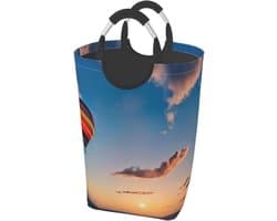 Wasmand Vierkant - Vuile Kleding Opslag - Huishoudelijk Organiseren - Waterdicht Oxford Materiaal - 50 Liter Capaciteit - Zwart