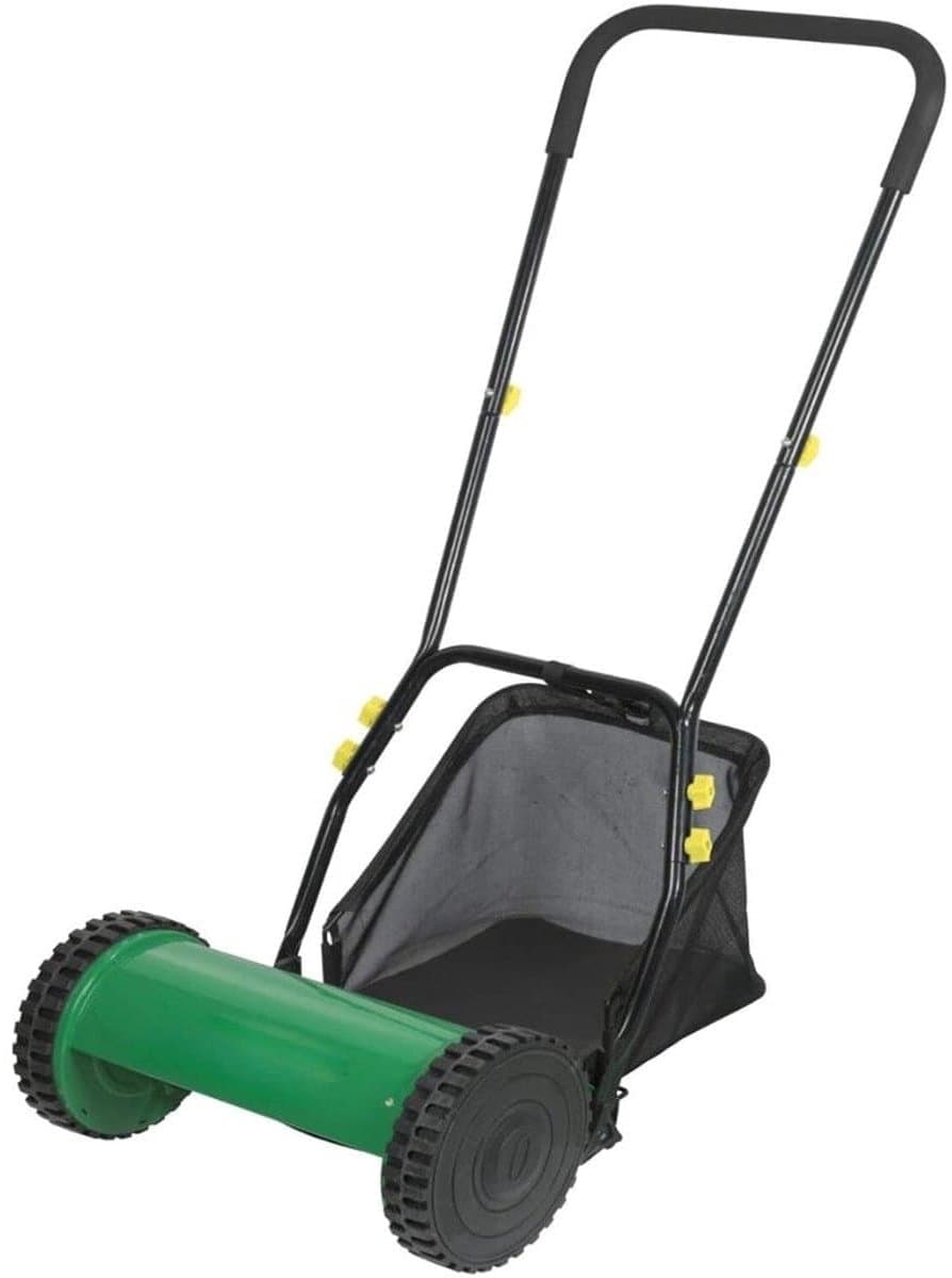 Klarven® Grasmaaier Handmatig Groen - Met Opvangbak 20 l - Stille En Milieuvriendelijke Maaiervaring, Zonder Uitstoot - Maaibreedte 30 cm - L 100 x B 60 x H 50 cm — afbeelding 1