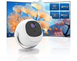 Mini Beamer Android 11 - 180 ANSI Lumen - 720P Resolutie - LED - WiFi 6 En Bluetooth 5.2 - Draagbare Projector