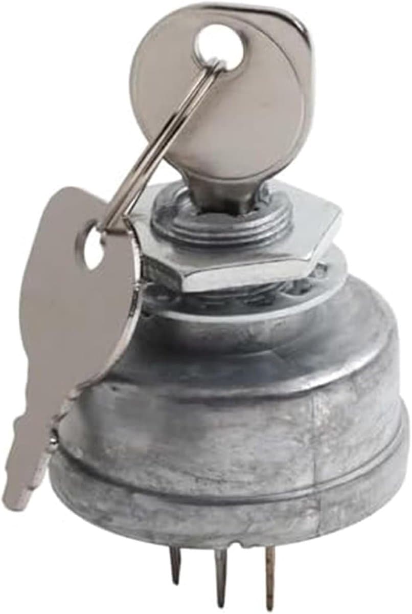 Contactslot Grasmaaier - Startschakelaar Motor - Motor Starten - Duurzaam Buitenmateriaal - 6x4x4cm - Zilver — afbeelding 1