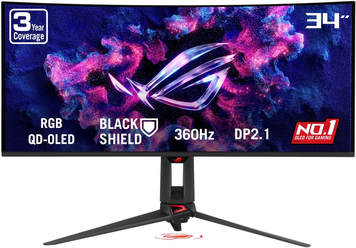 ASUS ROG Swift OLED PG34WCDN 34'' Curved 4K UHD gaming monitor — afbeelding 1
