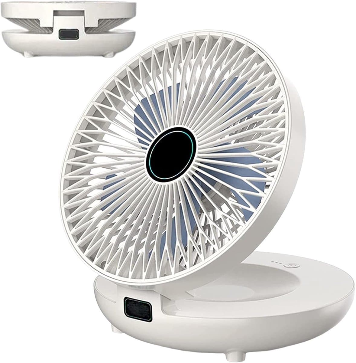 Wandventilator - Draagbare ventilator - Frisse lucht - Zachte bries modus - 20.5W x 9.4H cm - Wit — afbeelding 1