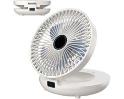 Wandventilator - Draagbare ventilator - Frisse lucht - Zachte bries modus - 20.5W x 9.4H cm - Wit