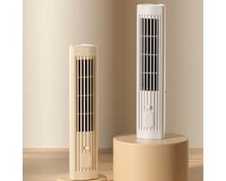 Bladeless Ventilator - Toren Ventilator - Stille Koeling - Veilige Bladloze Structuur - Compact Ontwerp - Grijs