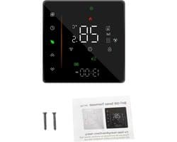 Slimme Thermostaat - WiFi Regelaar - Vloerverwarming - App Bediening - ± 1°C Nauwkeurig - Zwart