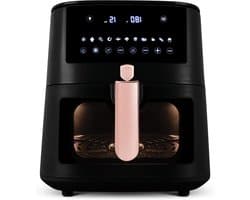 Heteluchtfriteuse - Airfryer Frituurpan - Gezond Frituren - Grote Capaciteit - 8 Liter - Zwart Roze