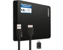 Externe harde schijf 1.5TB - USB 3.0 - Plug&Play - Ideaal voor opslag van bestanden - ShopVlot
