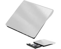 Externe Schijfspeler - Schijfstation Lezer - Gegevens Overzetten - USB 3.0 High-Speed - 19.3 x 15.2 x 3.3 cm - Wit
