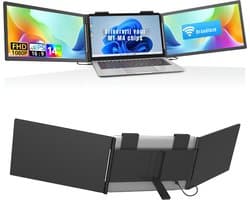 KAD® Portable Monitor - Dubbele Monitor - Draagbare Monitor - Draagbaar Scherm - Zwart - 1cm x 34cm x 21cm