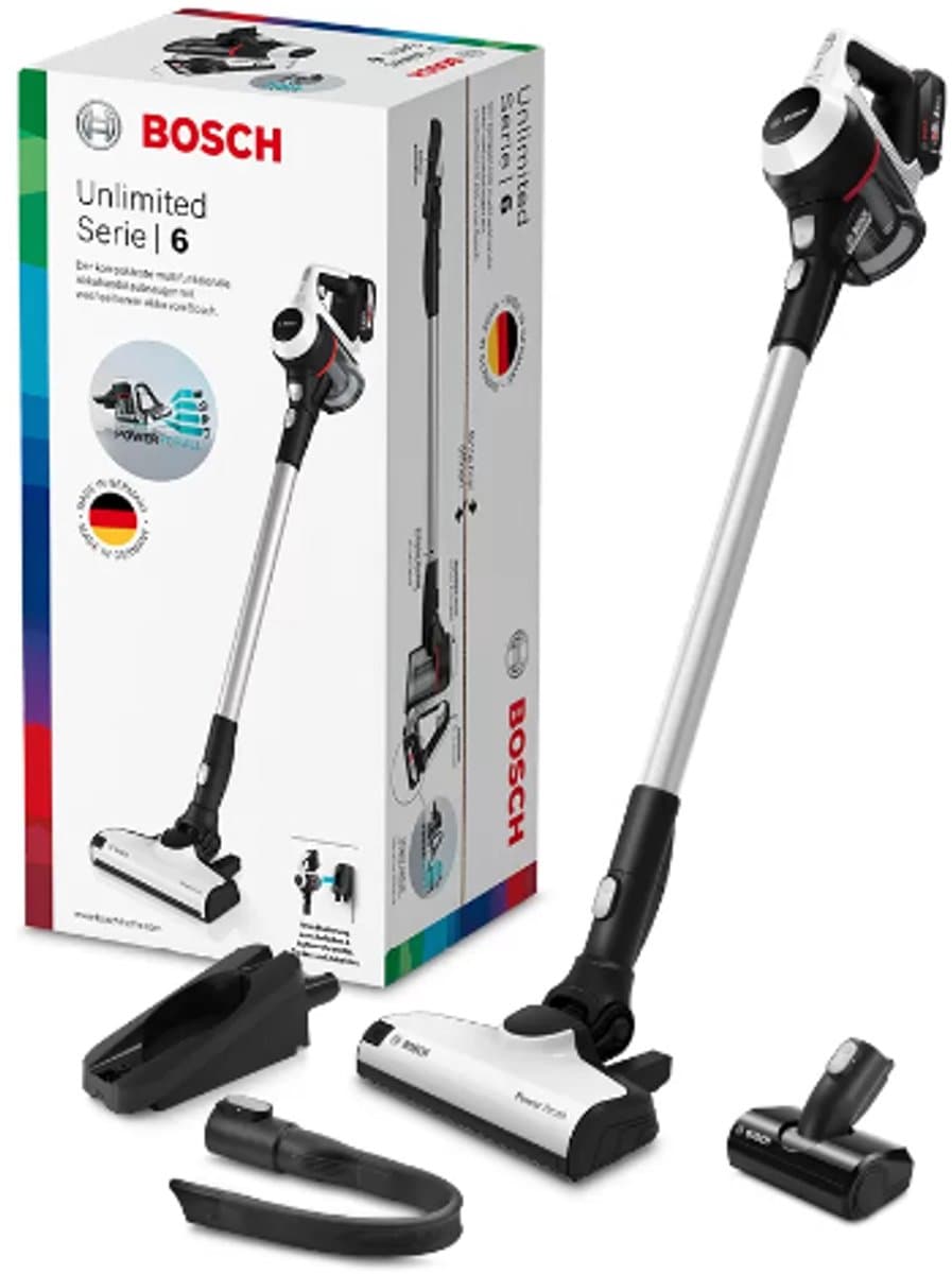 Bosch Serie 6 BKS611MTB steelstofzuiger & elektrische bezem Batterij/Accu Droog Zakloos Zwart, Wit — afbeelding 1