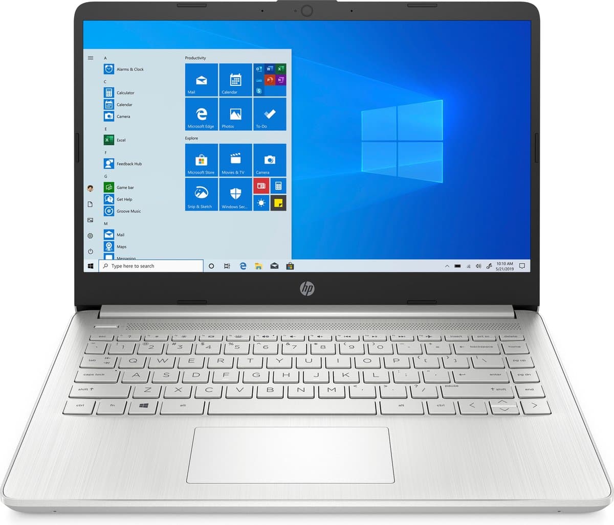 HP 14s-dq2950nd Intel® Core™ i5 i5-1135G7 Laptop 35,6 cm (14") Full HD 8 GB DDR4-SDRAM 256 GB SSD Wi-Fi 5 (802.11ac) Windows 10 Home Zilver — afbeelding 1