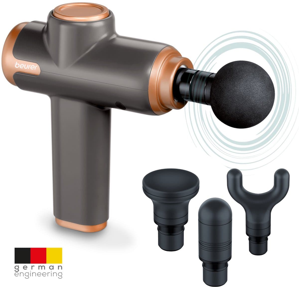 Beurer MG 99 Massage Gun - Massageapparaat - Triggerpoints - Limited Edition - 5 Intensiteitsniveaus - 4 Opzetstukken - 5 Uur draadloos gebruik - Krachtig vermogen - 3 Jaar garantie — afbeelding 1