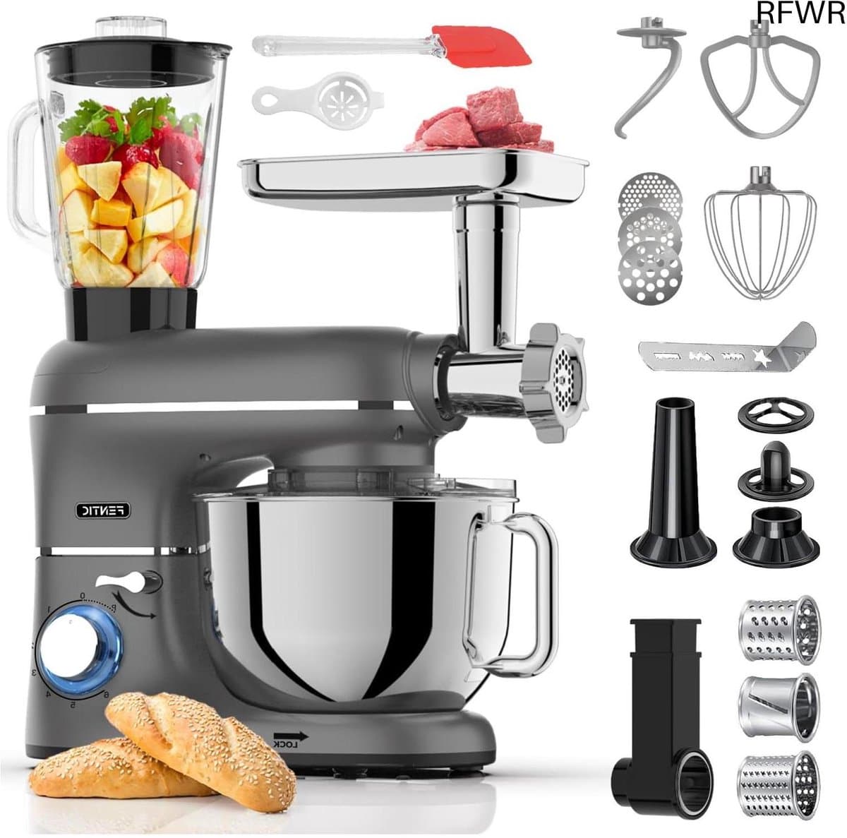 RFWR® Krachtige 2000W Keukenmachine met 6,2L Mengkom en Multifunctionele Accessoires — afbeelding 1