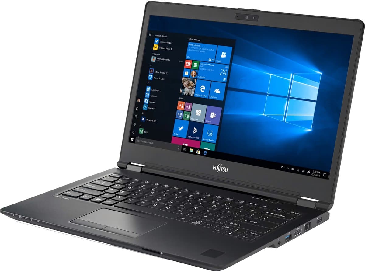 Fujitsu LIFEBOOK U7410 Intel® Core™ i5 i5-10210U Laptop 35,6 cm (14") 8 GB DDR4-SDRAM 256 GB SSD Wi-Fi 6 (802.11ax) Windows 10 Pro Zwart — afbeelding 1