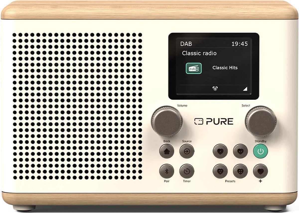 Pure Classic H4 Cotton White tafelradio — afbeelding 1