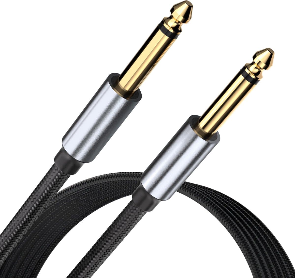 MMOBIEL Instrumentenkabel 6.35mm - Gitaarkabel - Audio Aux Jack Stereo Auxiliary Elektrische Gitaar Snoer voor Elektrische Gitaar, Toetsenbord, Mixer, Versterker, Luidspreker, Equalizer - 1,2m — afbeelding 1