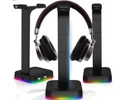 Hoofdtelefoonhouder RGB USB HUB voor Over-Ear Hoofdtelefoons en Gaming Headsets