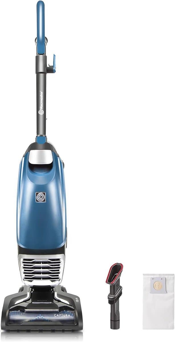 Lichte verticale stofzuiger met HEPA-filtratie, LED-koplamp en 6,5 m kabel voor dierenharen, tapijt en hardhouten vloeren — afbeelding 1