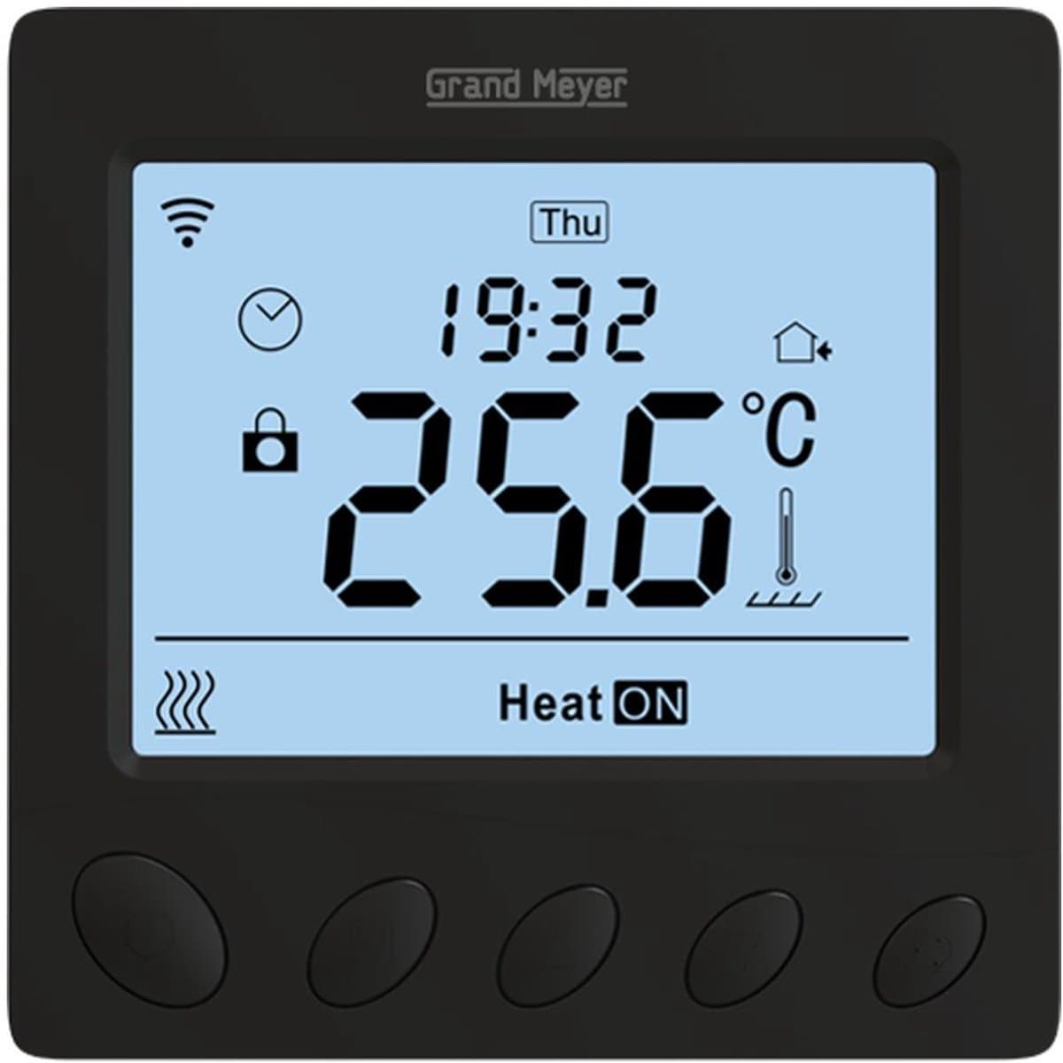 Programmeertbare Wi-Fi thermostaat W390, 16A, 230 V, Zwart — afbeelding 1