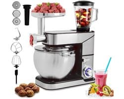 Krachtige 3-in-1 Keukenmachine - 10 Liter - Kneedmachine, Mixer en Vleesmolen