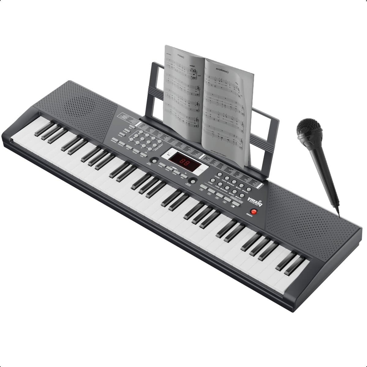 PIXMY - Piano Keyboard - 61Keys Maat M - MP20(KO) - Digitale Piano - Keyboard Piano - Elektrische Piano - Elektronisch Orgel - Keyboard Piano Muziekinstrument 61 Toetsen Kinderen - MP20(KO) — afbeelding 1