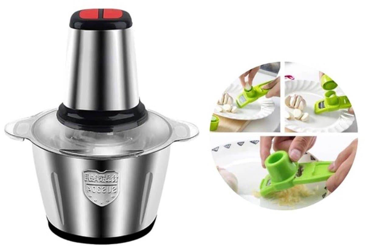Home & Marker - Keukenmachine & Mini Rasp - Foodprocessor - Hakmolen - Kleine Rasp - Knoflook Rasp - MULTIMINCER + MINIGRINDER — afbeelding 1