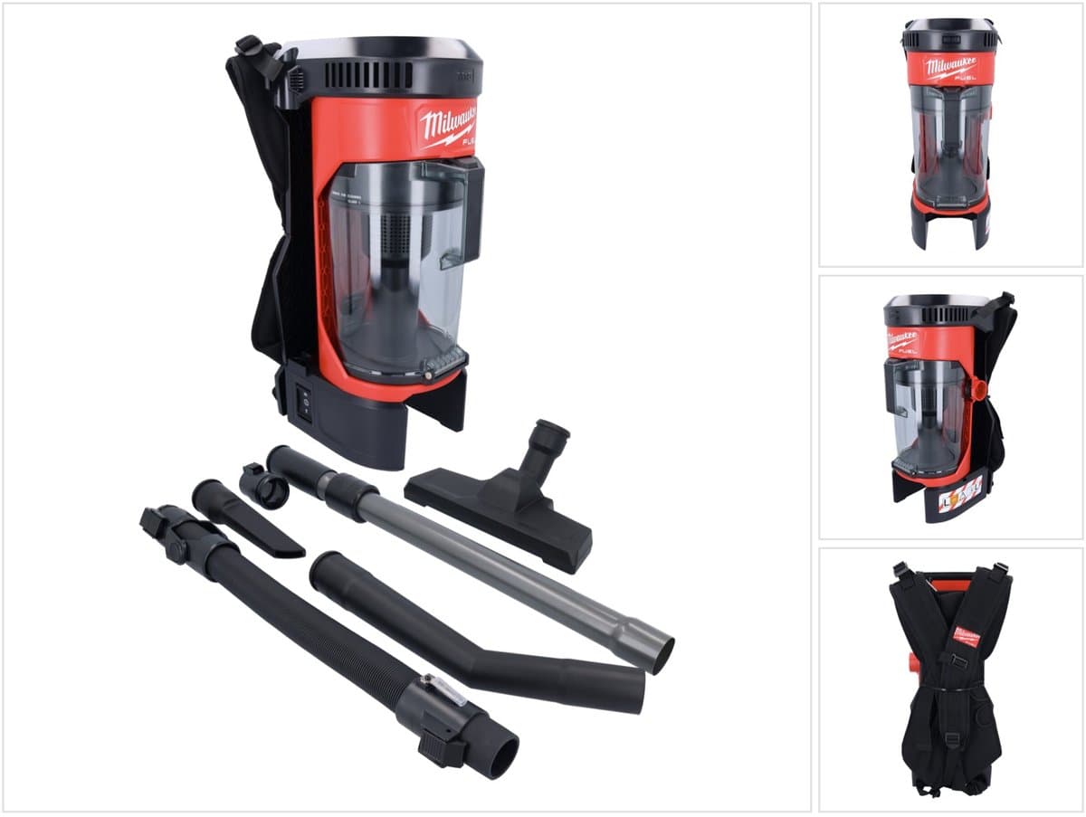 Milwaukee M18 FBPV-0 Accu Rugtas Stofzuiger 18V Basic Body M18 FUEL™ - 4933464483 — afbeelding 1