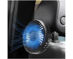 Smoakez - Koelventilator - Auto ventilator - Draagbaar en stil - Zwart - 3 snelheden - Verstelbaar en eenvoudig te gebruiken - Geschikt voor auto e...