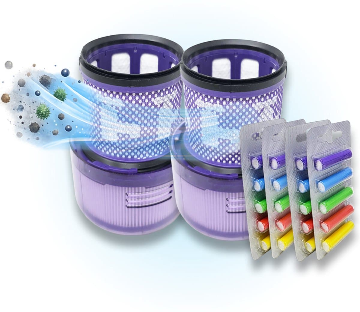 2 Stuks wasbare filters geschikt voor Dyson v11 v15 - SV14 SV15 SV17 SV22 SV28 SV47 +20x geurstaafjes vervangt: #970013-02 #97001302 — afbeelding 1