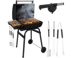 MOZY® - Barbecue - 82 x 51 x 117 cm - met Thermometer - Inclusief Gereedschap - Houtskool Bbq - met Zijtafel